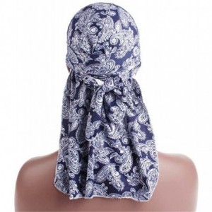 Skullies & Beanies Pattern Bandana Spandex Headwear - Sapphire - CX18DH48U6Q $8.79