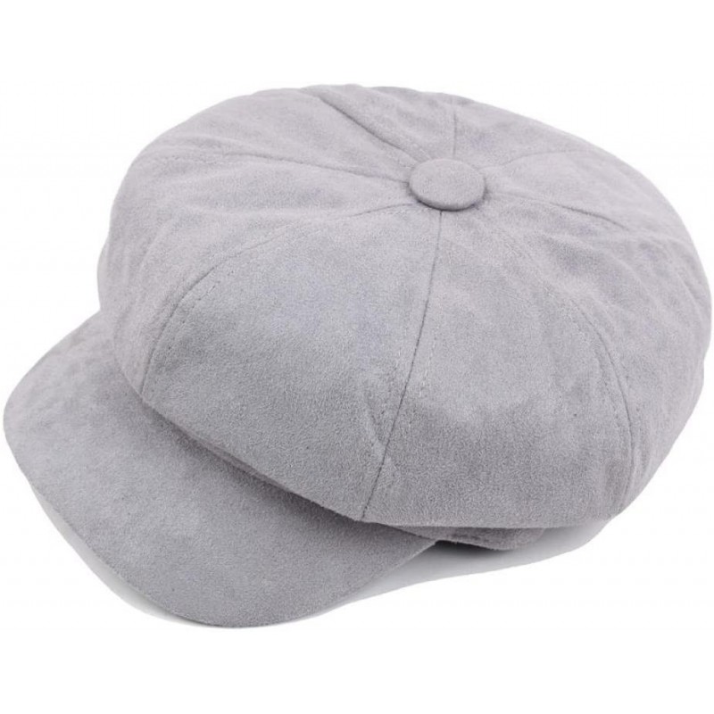 Berets Clearance ️Women Ladies Casual Vintage Octagonal Hat Winter Warmer Berets Hat (Gray) - Gray - CT18H3U333W $9.55
