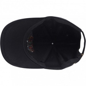 Baseball Caps Embroidered Cotton Baseball Cap Adjustable Snapback Dad Hat - Elephant Black - CW18SSNW8TE $10.71