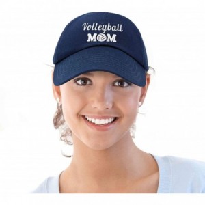 Baseball Caps Volleyball Mom Premium Cotton Cap Womens Hats for Mom in Navy Blue - CR18IWXYYT9 $16.95