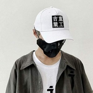 Baseball Caps Streetwear Hat Urban Techwear Embroidery Kanji Soft Baseball Cap One Size Fits All - White - CO193XY0ZS8 $16.67