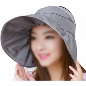 Sun Hats Summer Floppy Big Brim Lace Beach Cap UPF 50+ Waterproof Fishing Sun Hat for Women Packable - Grey - C112DH6ZXNJ $14.00