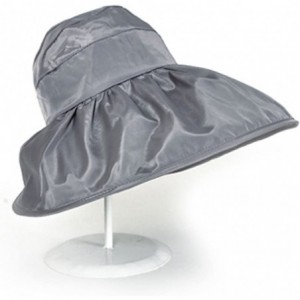 Sun Hats Summer Floppy Big Brim Lace Beach Cap UPF 50+ Waterproof Fishing Sun Hat for Women Packable - Grey - C112DH6ZXNJ $21.74