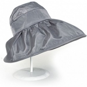 Sun Hats Summer Floppy Big Brim Lace Beach Cap UPF 50+ Waterproof Fishing Sun Hat for Women Packable - Grey - C112DH6ZXNJ $14.00