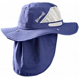 Sun Hats Tuff & Dry Wicking & Cooling Ranger Hat with Neck Shade - TD500-018-XL - UPF 45+ Navy - CV186GGINQG $43.34