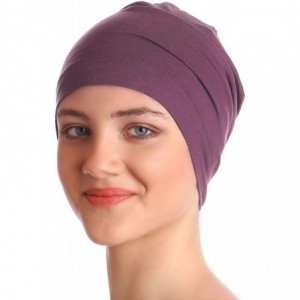 Baseball Caps Unisex Bamboo Sleep Caps for Cancer- Hair Loss - Chemo Caps - Lavender - CP194E2Z90S $8.82