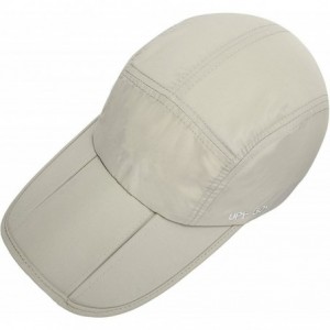Baseball Caps Unisex Foldable UPF 50+ Sun Protection Quick Dry Baseball Cap Portable Hats - Stone - C718G4KK5LR $10.05