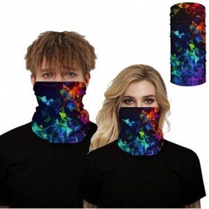 Balaclavas Face Mask Seamless Rave Bandana Dust Wind UV Protection Neck Gaiter Mask Headwear - Geometric Colorful - CB1982G37...