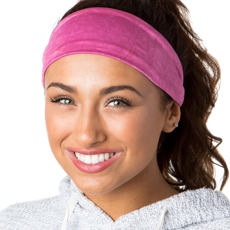 Headbands Xflex Crushed Adjustable & Stretchy Wide Softball Headbands for Women & Girls - Lightweight Crushed Rose - CQ17XWKR...