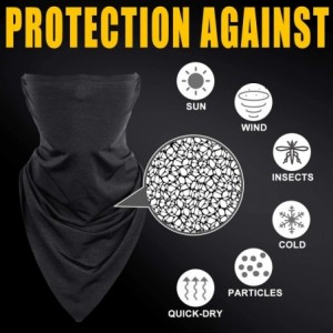 Balaclavas Face Scarf Ear Loops Bandana Sun UV Protection Neck Gaiter for Men and Women - Black - CG19972AUUE $16.20