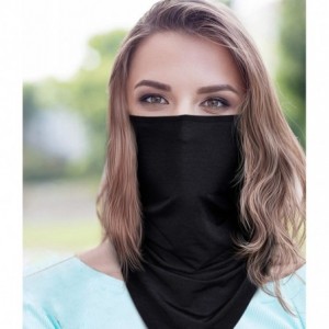 Balaclavas Face Scarf Ear Loops Bandana Sun UV Protection Neck Gaiter for Men and Women - Black - CG19972AUUE $16.20