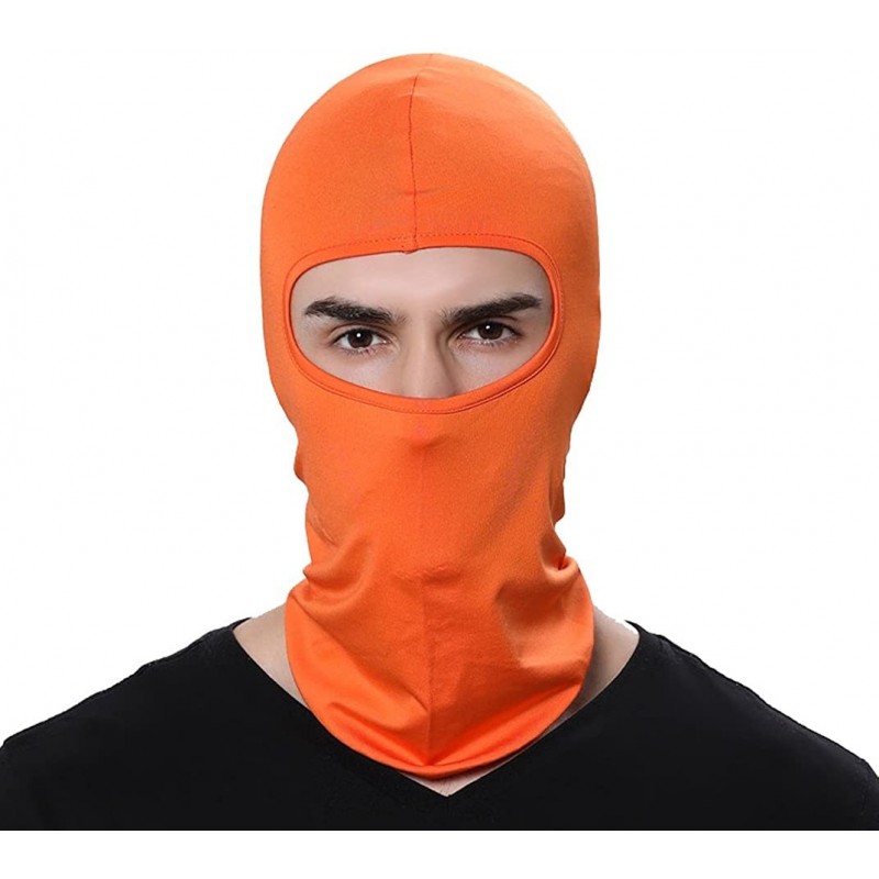 Balaclavas Ski Mask Balaclava Hood Skullies Beanies Outdoor Sports Cycling Hat - Orange - CF1858T7HS0 $10.08