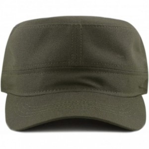 Baseball Caps Made in USA Cotton Twill Military Caps Cadet Army Caps - Olive - CM18E4CNLI7 $12.24