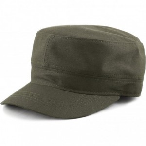 Baseball Caps Made in USA Cotton Twill Military Caps Cadet Army Caps - Olive - CM18E4CNLI7 $12.24