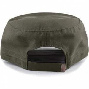Baseball Caps Made in USA Cotton Twill Military Caps Cadet Army Caps - Olive - CM18E4CNLI7 $12.24