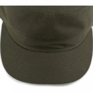 Baseball Caps Made in USA Cotton Twill Military Caps Cadet Army Caps - Olive - CM18E4CNLI7 $12.24