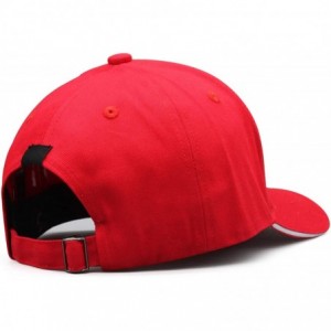 Sun Hats Mens Womens Cool Cap Flat Adjustable Fits Snapback-Mossberg-Golf Hat Performance - Red-45 - CK18QWHW5G4 $17.06