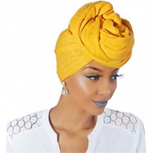 Skullies & Beanies Womens Big Flower Turban Beanie Elegant Cap Head Wrap Stretch Long Hair Scarf Headscarf - Red1 - CB1980584...
