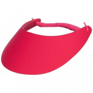 Visors Fabric Foam Sun String Visor - Cherry Red OSFM - CJ12JGA5VTF $8.15