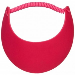 Visors Fabric Foam Sun String Visor - Cherry Red OSFM - CJ12JGA5VTF $8.15