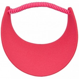 Visors Fabric Foam Sun String Visor - Cherry Red OSFM - CJ12JGA5VTF $8.15