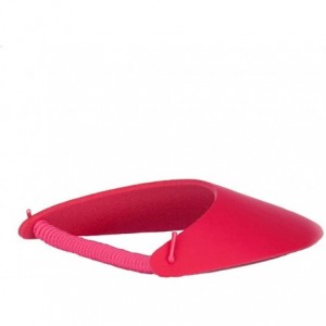 Visors Fabric Foam Sun String Visor - Cherry Red OSFM - CJ12JGA5VTF $8.15