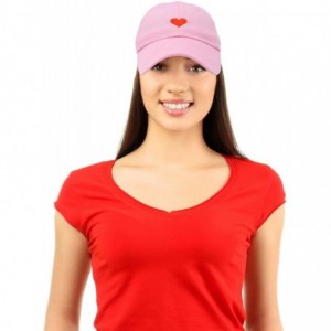 Baseball Caps Pixel Heart Hat Womens Dad Hats Cotton Caps Embroidered Valentines - Light Pink - CV18LGSS3D6 $10.04