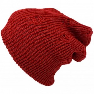 Skullies & Beanies Trendy Warm Soft Stretch Long Beanie - Ht18015red - CK18Q0ARM6C $10.24