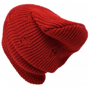 Skullies & Beanies Trendy Warm Soft Stretch Long Beanie - Ht18015red - CK18Q0ARM6C $10.24