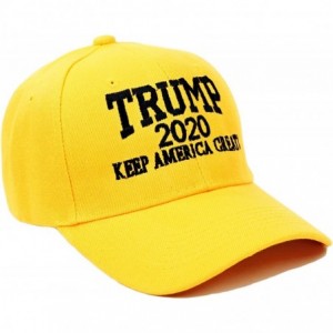 Baseball Caps Trump 2020 Keep America Great Embroidery Campaign Hat USA Baseball Cap - Gold - CO18N059G79 $12.13