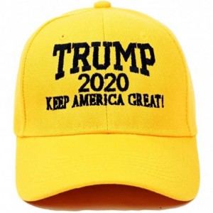 Baseball Caps Trump 2020 Keep America Great Embroidery Campaign Hat USA Baseball Cap - Gold - CO18N059G79 $12.13