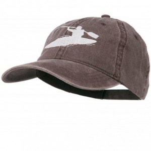 Baseball Caps Sports Kayak Embroidered Washed Dyed Cap - Brown - C111ONYWHED $20.21