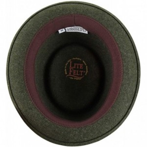 Fedoras Men- Women Jamie Litefelt Pork Pie - Green Mix - C512M36OFCJ $55.64