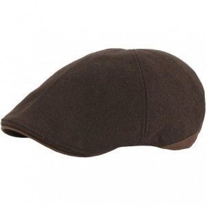 Baseball Caps Driving Wool Crack Faux Leather Style Ivy Cap Cabbie Ascot Newsboy Beret Hat - Brown - CF129DH3EWX $34.36