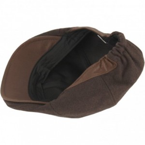 Baseball Caps Driving Wool Crack Faux Leather Style Ivy Cap Cabbie Ascot Newsboy Beret Hat - Brown - CF129DH3EWX $20.16