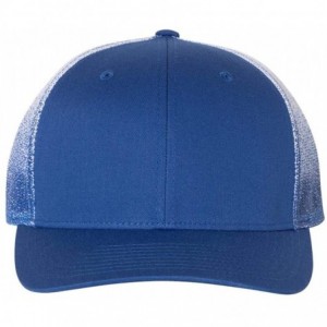 Baseball Caps Printed Mesh-Back Trucker Cap - 112PM - Royal/ Royal to White Fade - CE18U95CUKK $11.36