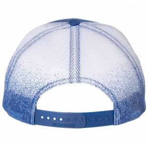 Baseball Caps Printed Mesh-Back Trucker Cap - 112PM - Royal/ Royal to White Fade - CE18U95CUKK $11.36