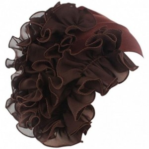 Skullies & Beanies Women Flower Cancer Chemo Hat Beanie Scarf Turban Head Wrap Cap Headband - Coffee - CJ187WL524M $10.46