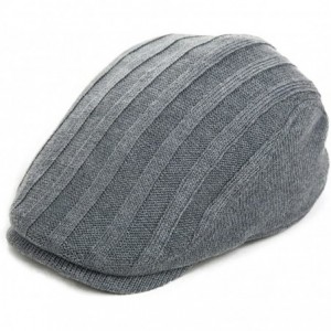 Newsboy Caps Mens Wool Newsboy Cap Fitted Winter Irish Flat Cap - Grey69148 - CA18IL84Q0M $25.05