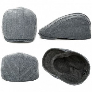 Newsboy Caps Mens Wool Newsboy Cap Fitted Winter Irish Flat Cap - Grey69148 - CA18IL84Q0M $25.05