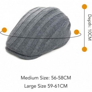 Newsboy Caps Mens Wool Newsboy Cap Fitted Winter Irish Flat Cap - Grey69148 - CA18IL84Q0M $25.05