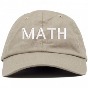 Baseball Caps Math Make America Think Harder Embroidered Low Profile Soft Crown Unisex Baseball Dad Hat - Khaki - CM19345GWR4...