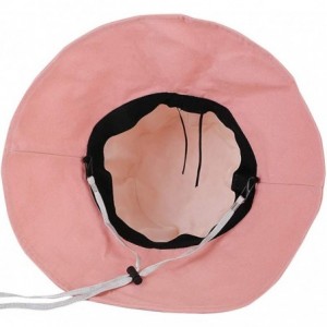 Bucket Hats Women's UV Protection Sun Bucket Beach Cap Outdoor Fisherman Bucket Hat - Pink - CX18OCT4A4N $8.47