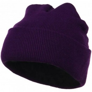 Skullies & Beanies Super Stretch Knit Watch Cap Beanie - Purple - CI11LUGVFOZ $8.87