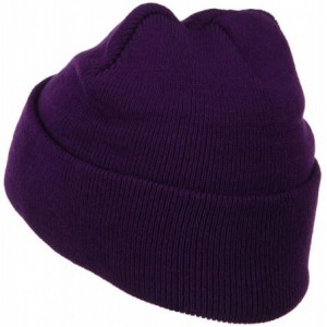 Skullies & Beanies Super Stretch Knit Watch Cap Beanie - Purple - CI11LUGVFOZ $8.87