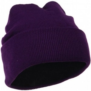 Skullies & Beanies Super Stretch Knit Watch Cap Beanie - Purple - CI11LUGVFOZ $8.87