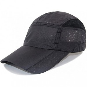 Sun Hats Sport Cap Summer Quick-Drying Sun Hat Unisex UV Protection Outdoor Cap - Plain Black - CY12E9IXH9B $9.48