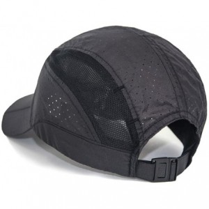 Sun Hats Sport Cap Summer Quick-Drying Sun Hat Unisex UV Protection Outdoor Cap - Plain Black - CY12E9IXH9B $9.48