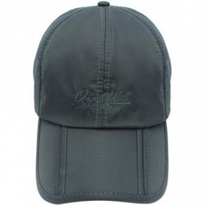 Baseball Caps Foldable Baseball Cap Summer Running Cap for Men and Women Gift Hat Storage Bag - D-grey - CA18NCO0TQI $12.49