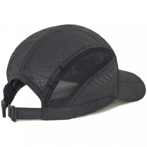 Sun Hats Sport Cap Summer Quick-Drying Sun Hat Unisex UV Protection Outdoor Cap - Plain Black - CY12E9IXH9B $9.48